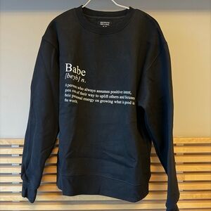 Brunette The Label Black Crewneck Sweater